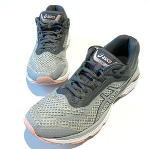 ASICS GT 2000 Womens Gray Pink Running Shoes Sz 8.5